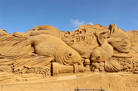 Massive Sand Sculptures Of Sea Creatures Are Peak Summer Creators