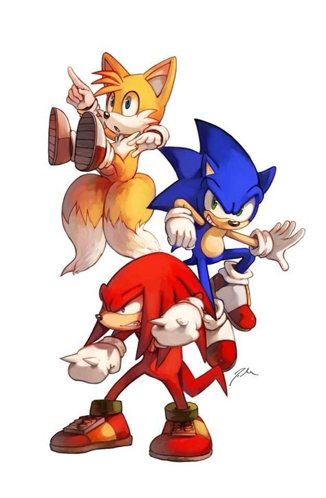 Sonic Knuckles And Tails By Bluekomadori In Tumblr Sonic The Hedgehog