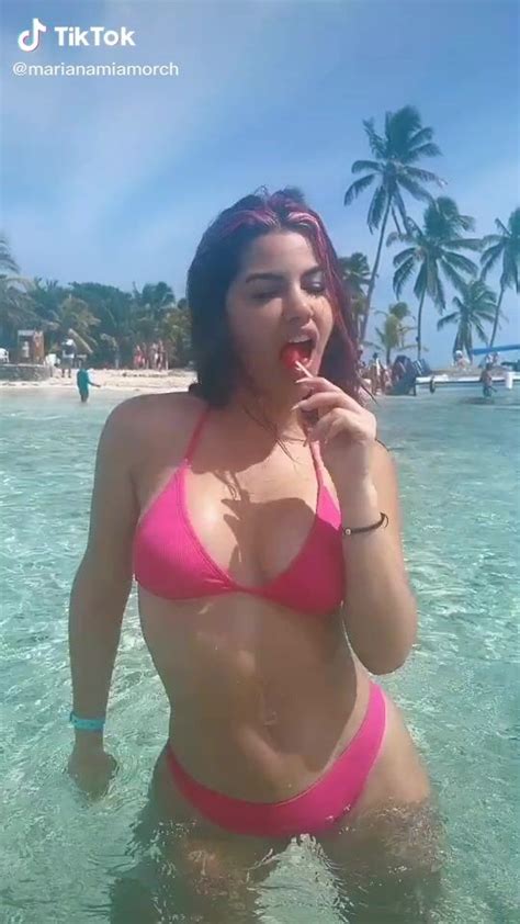 Hot Mariana D Vila In Pink Bikini At The Beach Sexyfilter