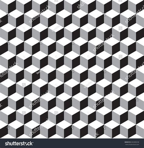 Seamless Geometric Cube Texture Pattern Background Stock Vector