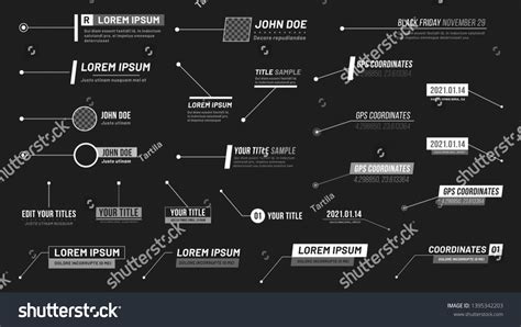 Callouts Titles Callout Bar Labels Information Stock Vector Royalty