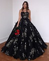 Ball Gown Sweetheart Black Lace Long Prom Dress,JKD2010 – Anna PromDress