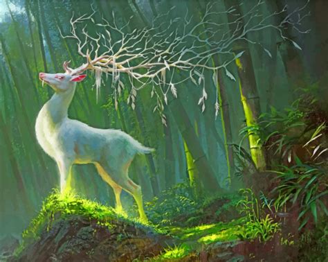 Fantasy White Deer Paint By Numbers Thepaintbynumberscom