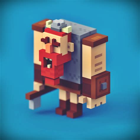 Wioletta Orłowska — Muscled Voxel D Voxel Characters Made Just For
