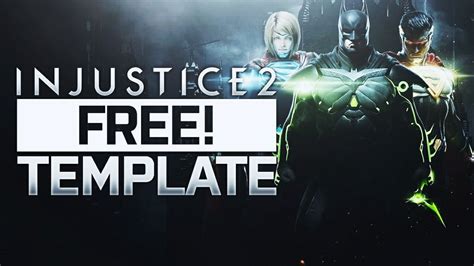 Injustice 2 Thumbnail Template Pack Photoshop Template Photoshop