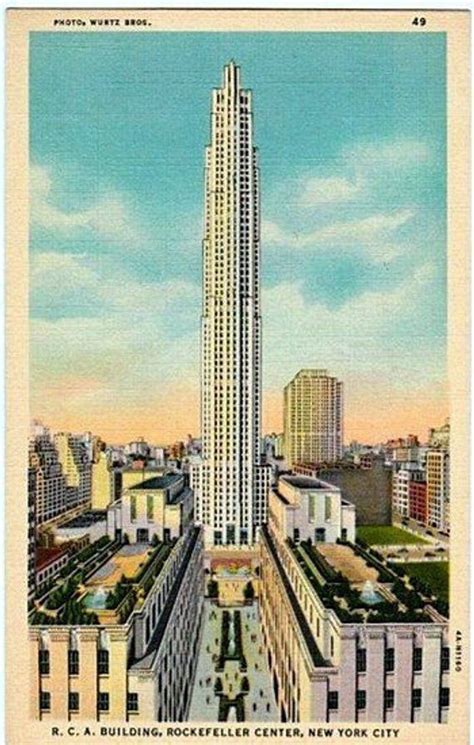 Vintage New York City Postcard The Rca Building At Etsy New York
