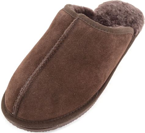 Mens Sheepskin Mulesslippers With Man Made Sole Uk Shoes