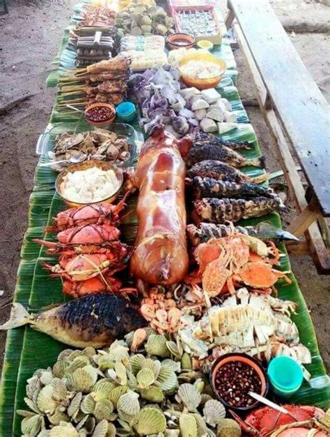 Filipino Boodle Fight Yes My Husband Said Hell Eat In A Banana Leaf