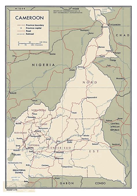 Detailed Political Map Of Cameroon Cameroun Detailed Political Map