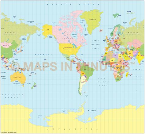 Urmeyev Iii Projection 100 Scale Us Small World Rectangular World Maps