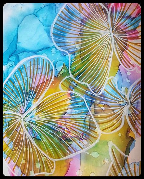 Alcohol Ink Art On Yupo Paper With Acrylic Marker Painting By Artsus