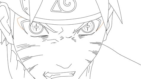 Naruto Sage Mode Nine Tails Mode Lineart By Luriam On