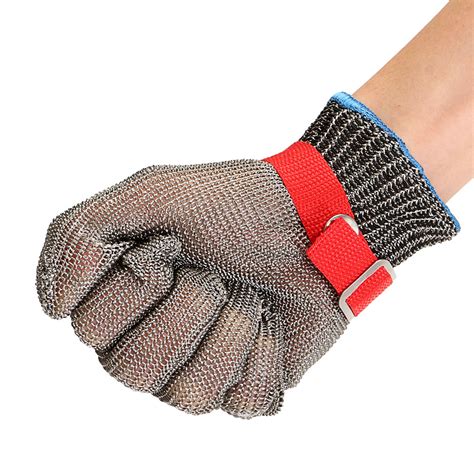 Size M Safety Cut Proof Stab Resistant Stainless Steel Metal Mesh