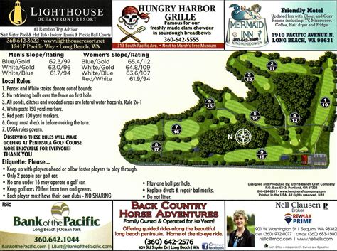 Peninsula Golf Course Long Beach Washington Golf Course Information