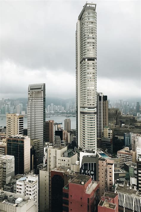 Panoramic Views Of Hong Kong China City Center Metropolis Downtown