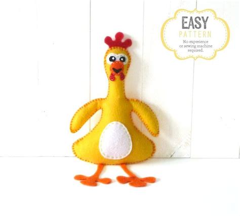 Stuffed Plush Chicken By Littlestuffme Craftsy Animal Sewing