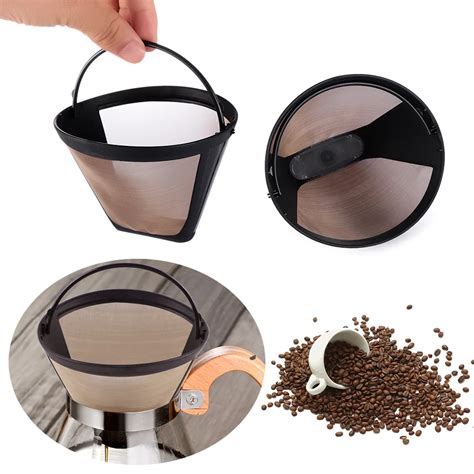 Reusable Coffee Strainer Stainless Steel Filter Permanent Infuser Cone