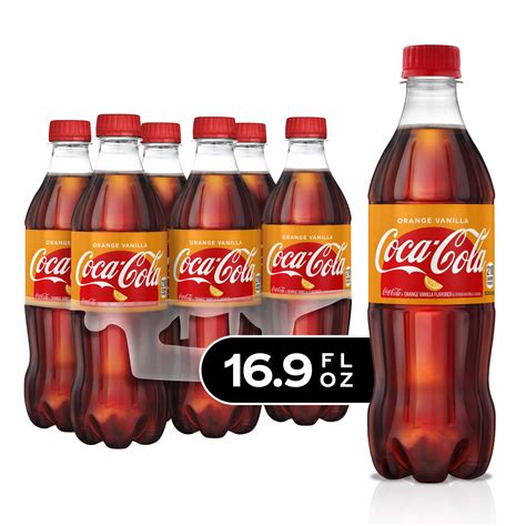 Coca Cola Orange Vanilla Soda Soft Drinks 169 Fl Oz 6 Pack Walmart