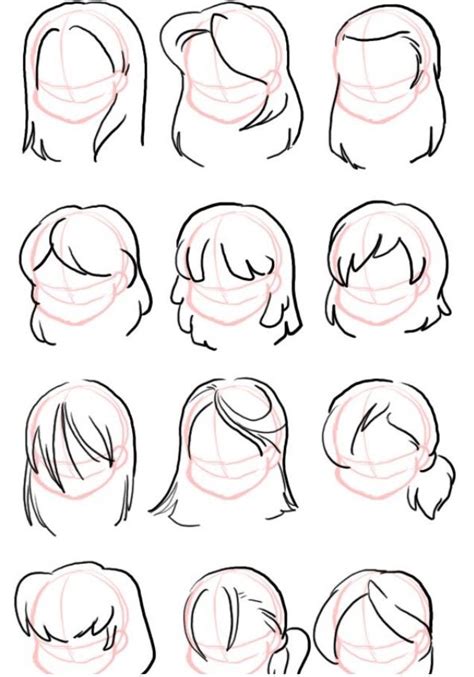 27 Hairstyles Drawing Reference Female Anime Hair Reference Pics
