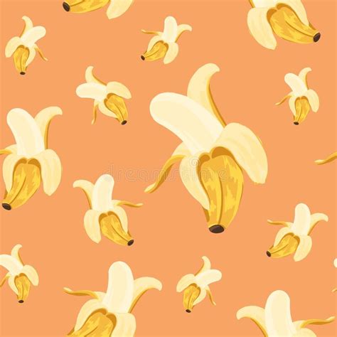 Seamless Fruit Pattern With Banana Stock Illustration Illustration Of