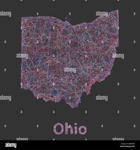 Ohio Line Art Map Stock Vector Image And Art Alamy