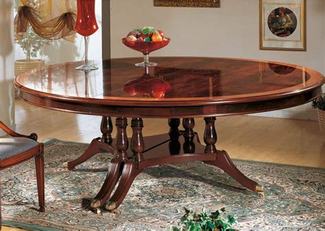 Rocheford Round/Oval Mahogany Dining Table | Mobilart Decor High End Furniture