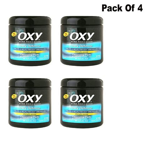 Oxy Acne Medication Daily Defense Cleansing Pads 90 Pads Each Pack Of