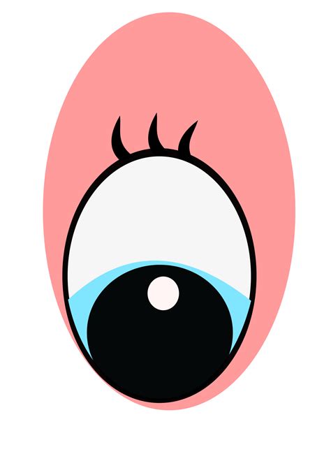 Ojos Animados Con Pestañas Ilustración De Vector De Dibujos Animados