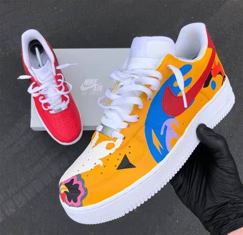 Custom Hand Painted Nike Air Force 1 Mac Miller Theme Custom Order