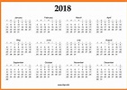 2018 Calendar Printable Free - One Page Printable Calendar - Hipi.info
