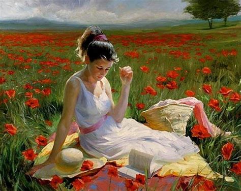 By Vladimir Volegov Paintings People Flowers Beauty Artwork Women