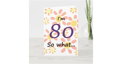 80th Birthday Funny Card
