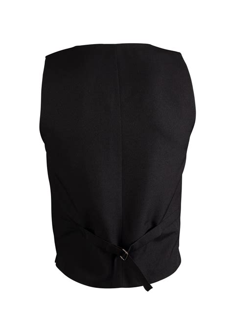 Mens Uniform Vests Solid Black Dress Vest For Uniform Apparel Bows