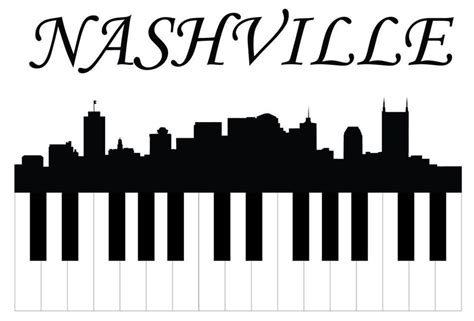 Clip Art Of Nashville Skyline Outline Free Image Download