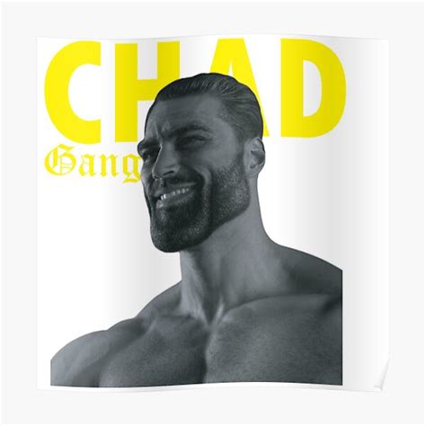 Giga Chad Poster Giga Chad Bogdonoff Gigachad Poses