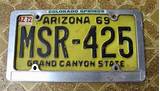 Photos of Arizona Front License Plate