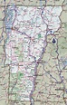 Large detailed roads and highways map of Vermont state with all cities ...
