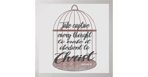 Take Captive Every Thought Scripture Poster Zazzle