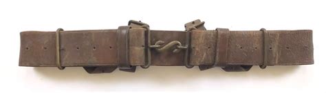 Ww1 1914 Pattern Leather Equipment Belt 1915 Clear Date In Webbing