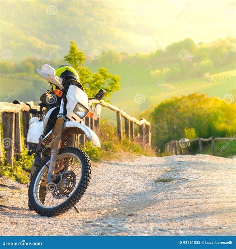 Motocross Motorcycle Sunset Stock Image Image Of Motorcyclist