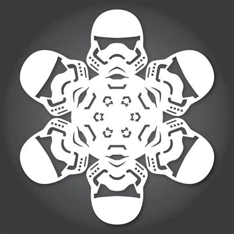 Get These Free Star Wars The Force Awakens Snowflake Templates Star