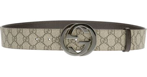 Gucci Monogram Belt In Natural For Men Lyst