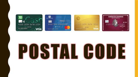 Where Is Credit Card Postal Code Youtube