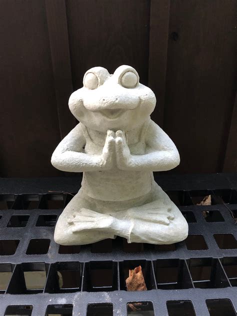 Concrete Meditating Frog Statue Zen Cement Frog Statue Zen Garden