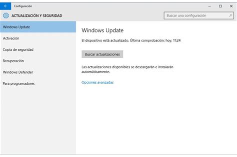 Usar Y Configurar Windows Update En Windows 10