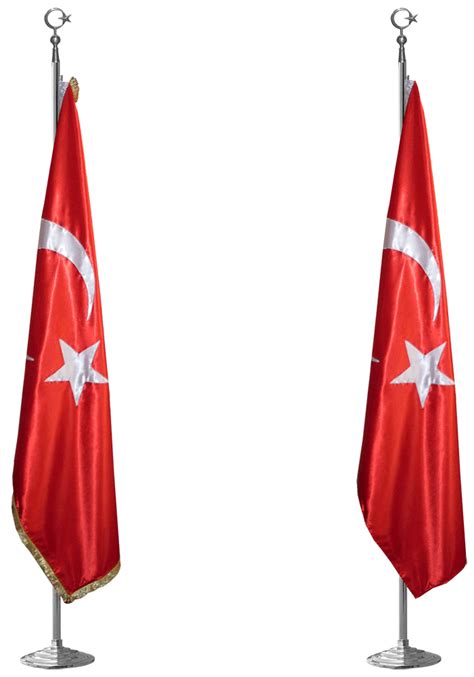 Saçaklı Saten Makam Türk Bayrağı 100x150 cm Püsküllü Bayrak