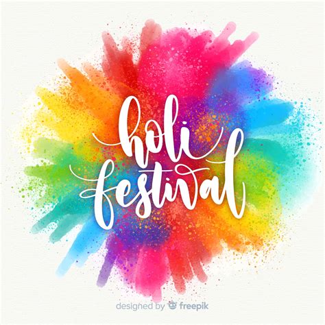 Premium Vector Watercolor Holi Festival Background