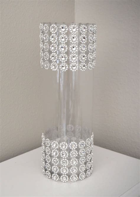 Rhinestone Vase Wedding Centerpiece Vase Bling Vase Etsy Cupcake