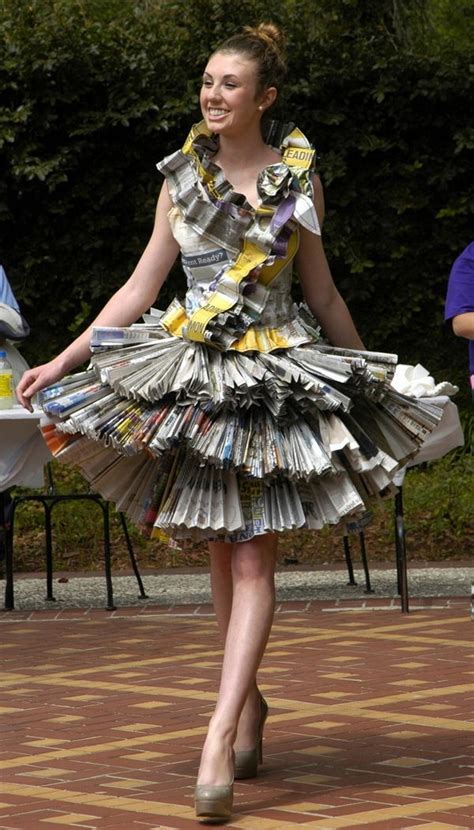 creative newspaper craft fashion ideas hative