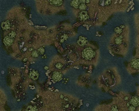 Swamp Ruins Encounter Battlemaps